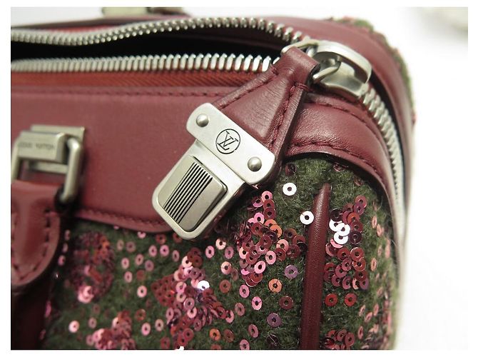NUOVA BORSA A MANO LOUIS VUITTON M40798 SPEEDY 30 SUNSHINE EXPRESS SEQUIN Bordò - vista 13