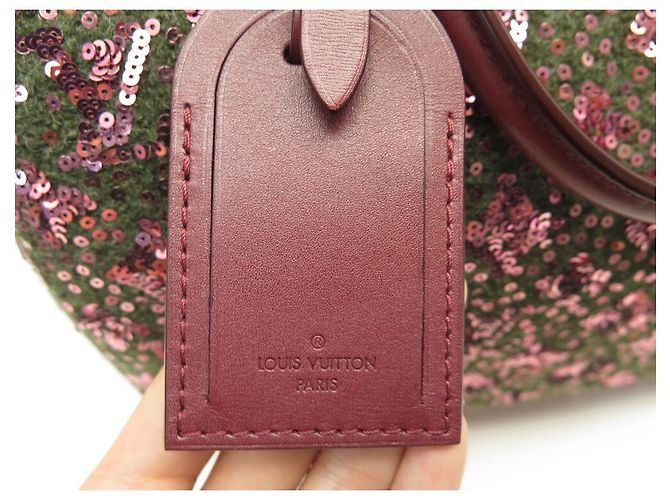 NUOVA BORSA A MANO LOUIS VUITTON M40798 SPEEDY 30 SUNSHINE EXPRESS SEQUIN Bordò - vista 14