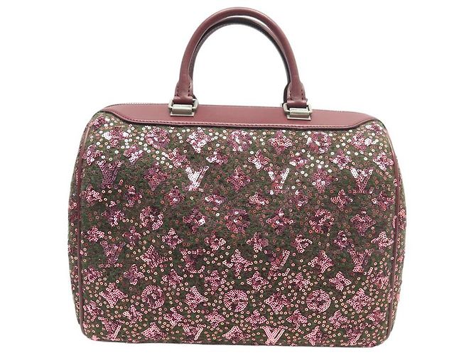NUOVA BORSA A MANO LOUIS VUITTON M40798 SPEEDY 30 SUNSHINE EXPRESS SEQUIN Bordò - vista 2