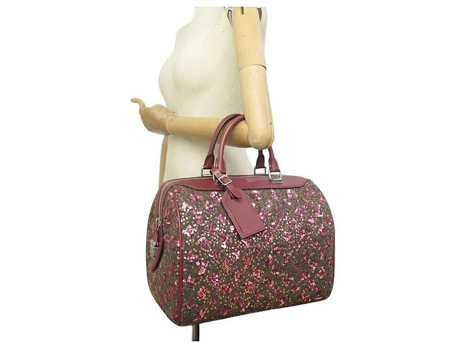 NUOVA BORSA A MANO LOUIS VUITTON M40798 SPEEDY 30 SUNSHINE EXPRESS SEQUIN Bordò - vista 7