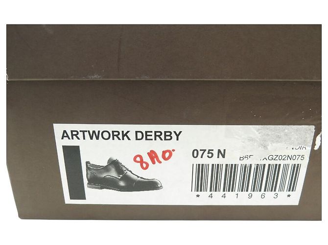 NUOVE SCARPE LOUIS VUITTON DERBY MINISTER 7.5 41.5 IN PELLE NERA Nero - vista 11