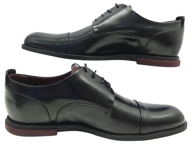 NUOVE SCARPE LOUIS VUITTON DERBY MINISTER 7.5 41.5 IN PELLE NERA Nero - vista 2
