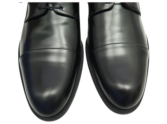 NUOVE SCARPE LOUIS VUITTON DERBY MINISTER 7.5 41.5 IN PELLE NERA Nero - vista 4