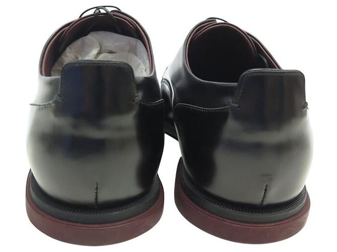 NUOVE SCARPE LOUIS VUITTON DERBY MINISTER 7.5 41.5 IN PELLE NERA Nero - vista 5