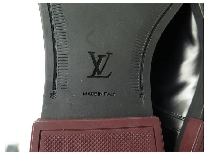 NUOVE SCARPE LOUIS VUITTON DERBY MINISTER 7.5 41.5 IN PELLE NERA Nero - vista 7