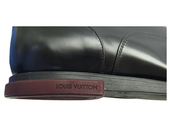 NUOVE SCARPE LOUIS VUITTON DERBY MINISTER 7.5 41.5 IN PELLE NERA Nero - vista 8