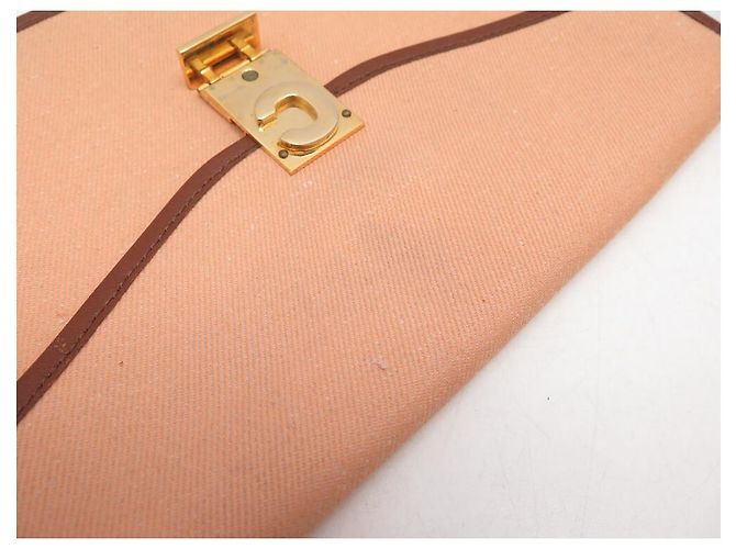 Céline POCHETTE VINTAGE CELINE C CLASSICO IN CANVAS ROSA - vista 12