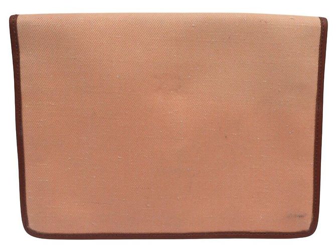 Céline POCHETTE VINTAGE CELINE C CLASSICO IN CANVAS ROSA - vista 2
