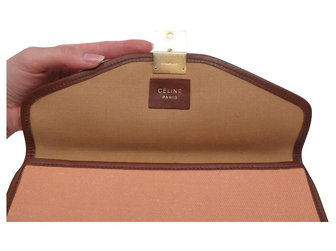 Céline POCHETTE VINTAGE CELINE C CLASSICO IN CANVAS ROSA - vista 6