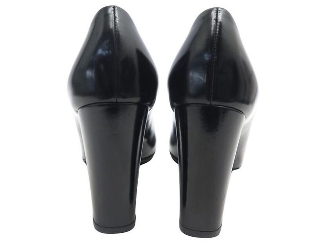 LOUIS VUITTON OPEN TOE SCHUHE MIT SCHNALLEN 37.5 LEDERSCHUHE Schwarz - Ansicht 5