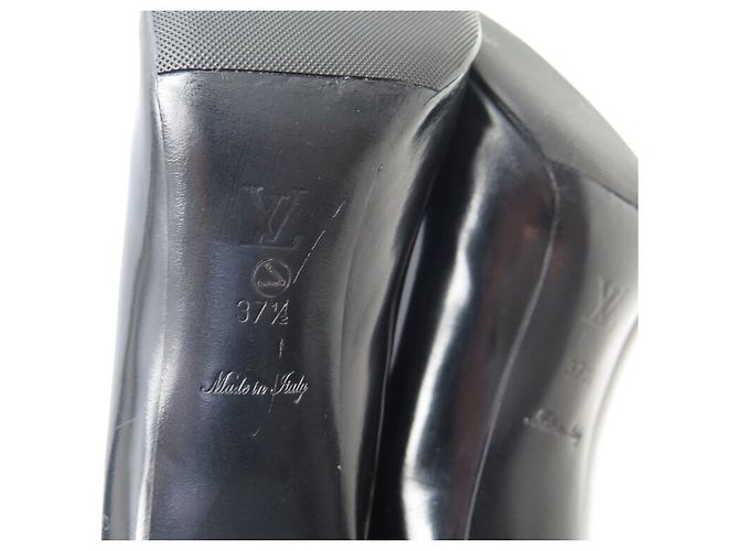 LOUIS VUITTON OPEN TOE SCHUHE MIT SCHNALLEN 37.5 LEDERSCHUHE Schwarz - Ansicht 7
