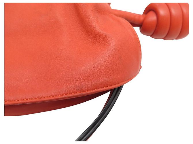 BORSA A MANO LOEWE FLAMENCO CON TRACOLLA IN PELLE ARANCIONE - vista 10