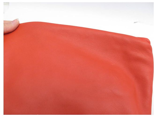 BORSA A MANO LOEWE FLAMENCO CON TRACOLLA IN PELLE ARANCIONE - vista 11
