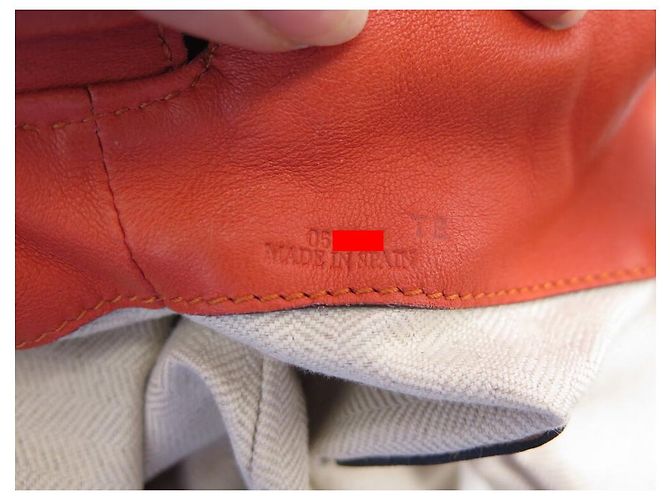 BORSA A MANO LOEWE FLAMENCO CON TRACOLLA IN PELLE ARANCIONE - vista 12
