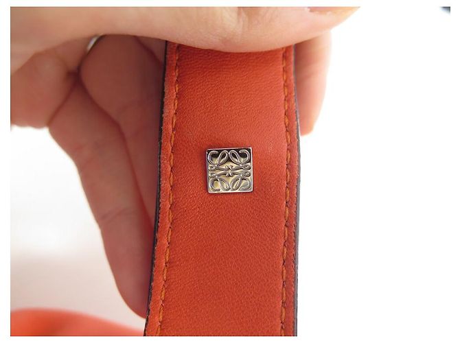 BORSA A MANO LOEWE FLAMENCO CON TRACOLLA IN PELLE ARANCIONE - vista 14