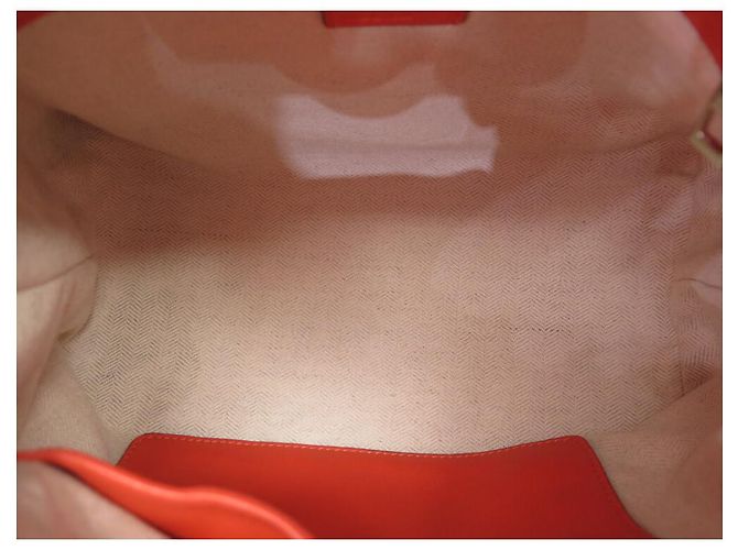 BORSA A MANO LOEWE FLAMENCO CON TRACOLLA IN PELLE ARANCIONE - vista 8