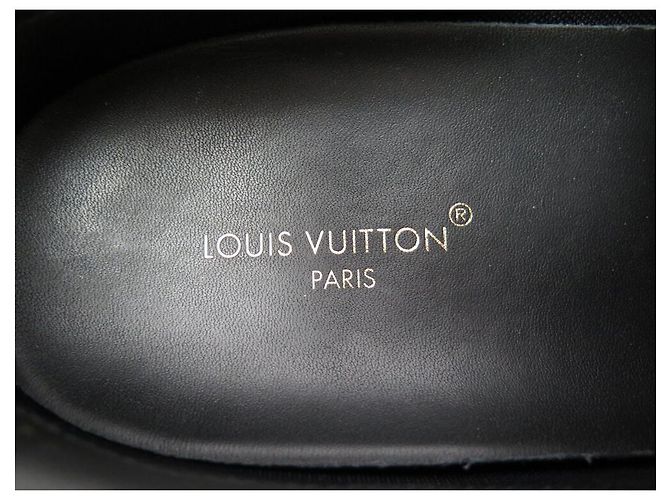 SCARPE LOUIS VUITTON DERBY LV RANGERS 08 42 IN PELLE GRANA NERA MONOGRAMMA Nero - vista 7