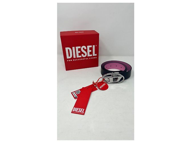 Diesel Logo Gürtel aus Leder Mehrfarbig - Ansicht 2