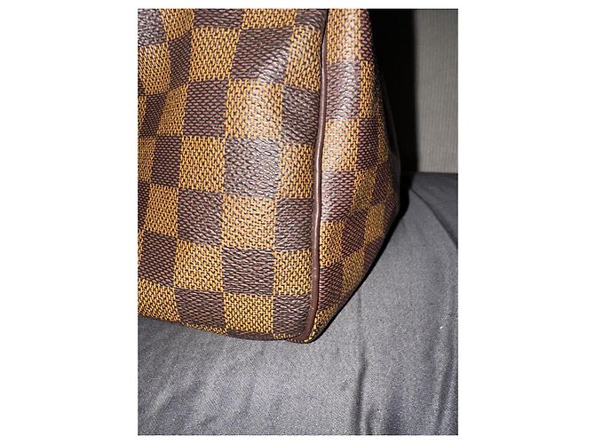 Louis Vuitton Speedy 30 Damier Ebano Borsa in pelle marrone - vista 12