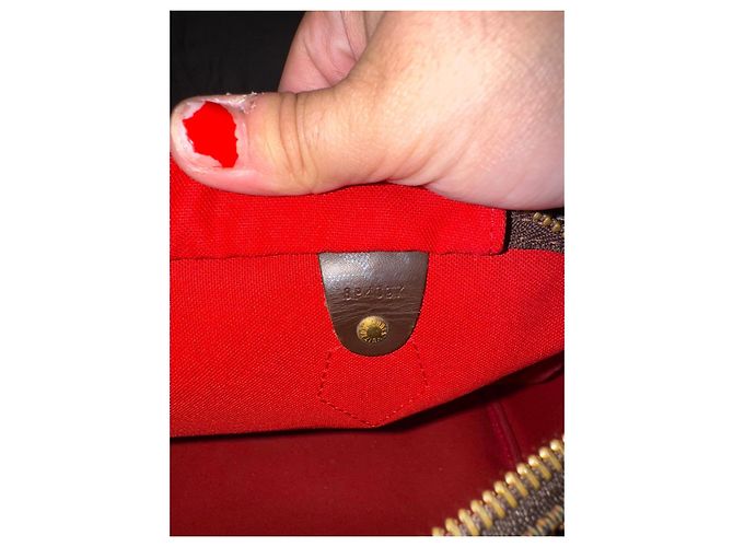 Louis Vuitton Speedy 30 Damier Ebano Borsa in pelle marrone - vista 6