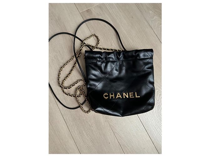 Borsa Chanel 22 mini nera in pelle Nero - vista 11
