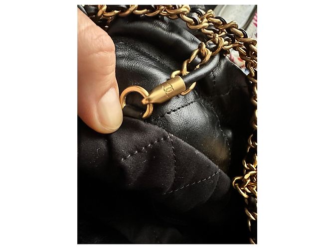 Borsa Chanel 22 mini nera in pelle Nero - vista 7