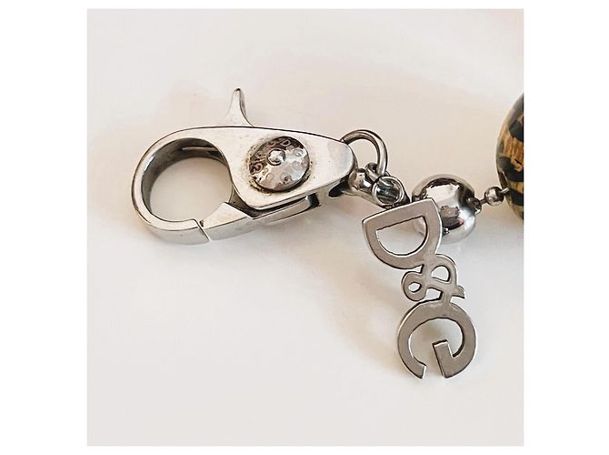 Superbe collier DOLCE & GABBANA avec de grandes perles à motif animalier Camel - vue 6