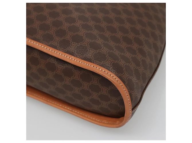 Céline Borsa a mano in tela Macadam CELINE in pelle PVC marrone oro Auth gh019 D'oro - vista 15