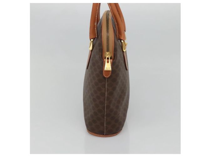 Céline Borsa a mano in tela Macadam CELINE in pelle PVC marrone oro Auth gh019 D'oro - vista 3