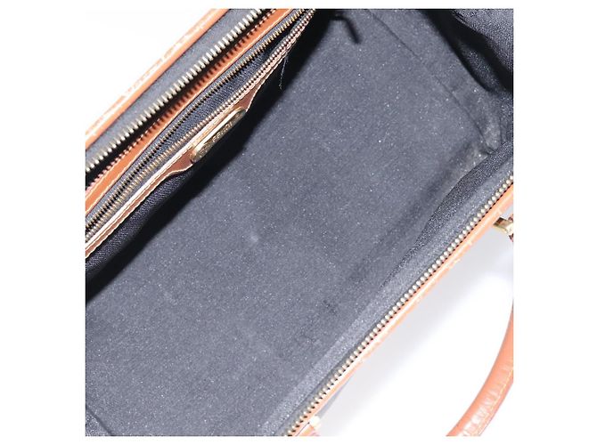 Pequin Borsa a mano in tela FENDI Pecan marrone nero oro Auth yk18138 D'oro - vista 11