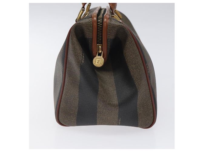 Pequin Borsa a mano in tela FENDI Pecan marrone nero oro Auth yk18138 D'oro - vista 3
