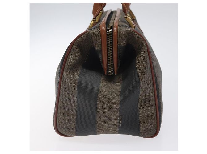 Pequin Borsa a mano in tela FENDI Pecan marrone nero oro Auth yk18138 D'oro - vista 4