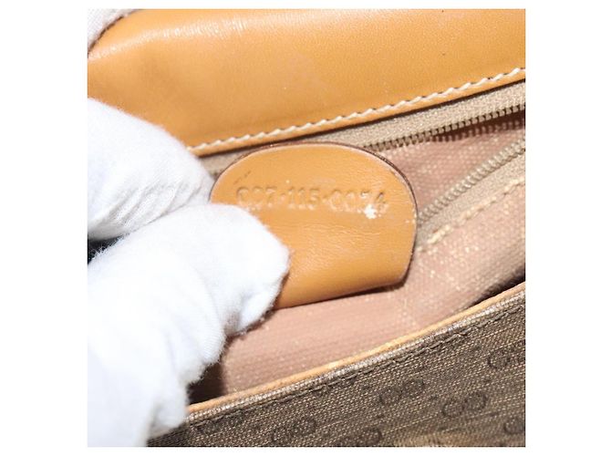 Gucci Borsa a Spalla Micro GG Supreme PVC Beige Oro 007 115 0074 Auth ki5748 D'oro - vista 12