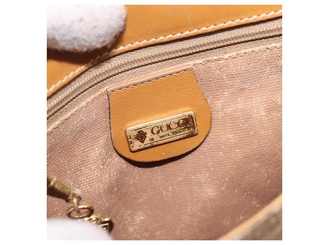 Gucci Borsa a Spalla Micro GG Supreme PVC Beige Oro 007 115 0074 Auth ki5748 D'oro - vista 19