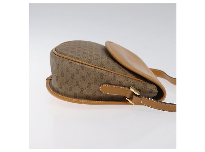 Gucci Borsa a Spalla Micro GG Supreme PVC Beige Oro 007 115 0074 Auth ki5748 D'oro - vista 3