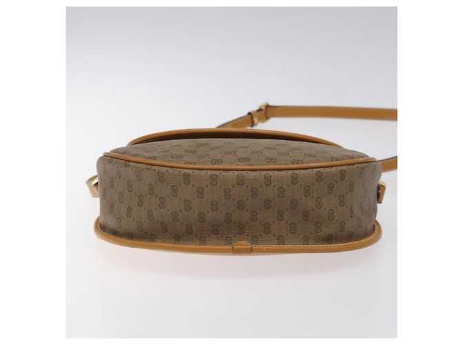 Gucci Borsa a Spalla Micro GG Supreme PVC Beige Oro 007 115 0074 Auth ki5748 D'oro - vista 5