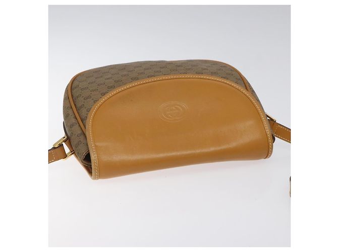 Gucci Borsa a Spalla Micro GG Supreme PVC Beige Oro 007 115 0074 Auth ki5748 D'oro - vista 6