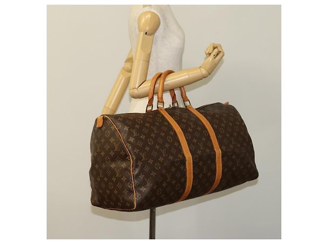 LOUIS VUITTON Monogram Keepall 55 Bolsa Boston M41424 LV Auth ep8912 Monograma - vista 21