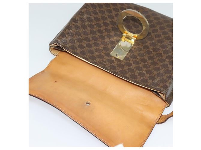 Céline CELINE Macadam Canvas Schultertasche, PVC-Leder, braun, gold, authentisch, bs25458 Golden - Ansicht 10