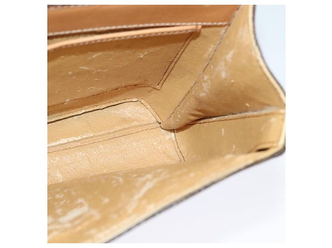 Céline CELINE Macadam Canvas Schultertasche, PVC-Leder, braun, gold, authentisch, bs25458 Golden - Ansicht 19