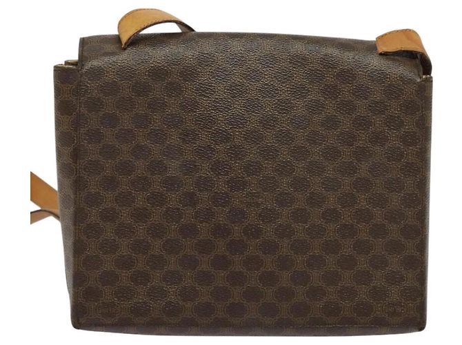 Céline CELINE Macadam Canvas Schultertasche, PVC-Leder, braun, gold, authentisch, bs25458 Golden - Ansicht 2