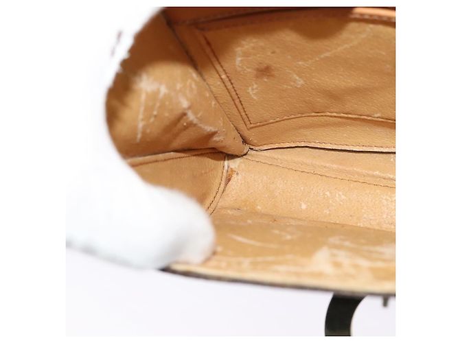 Céline CELINE Macadam Canvas Schultertasche, PVC-Leder, braun, gold, authentisch, bs25458 Golden - Ansicht 20