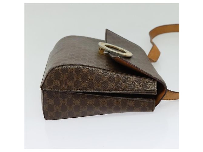 Céline CELINE Macadam Canvas Schultertasche, PVC-Leder, braun, gold, authentisch, bs25458 Golden - Ansicht 4