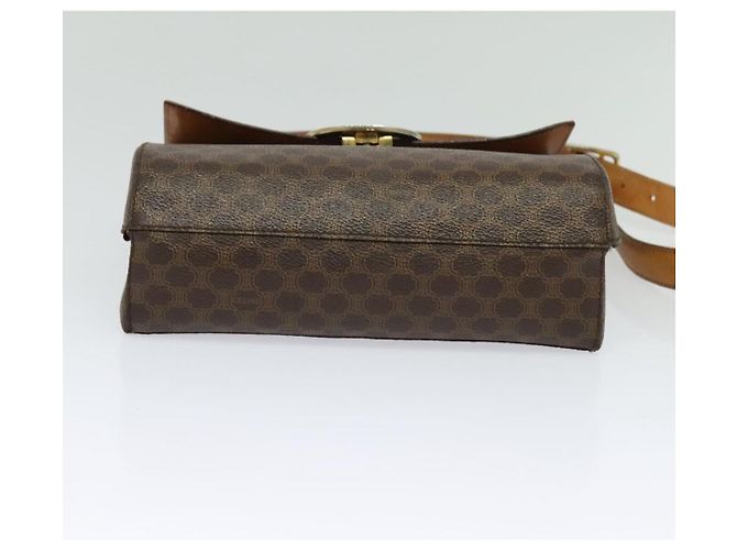 Céline CELINE Macadam Canvas Schultertasche, PVC-Leder, braun, gold, authentisch, bs25458 Golden - Ansicht 5