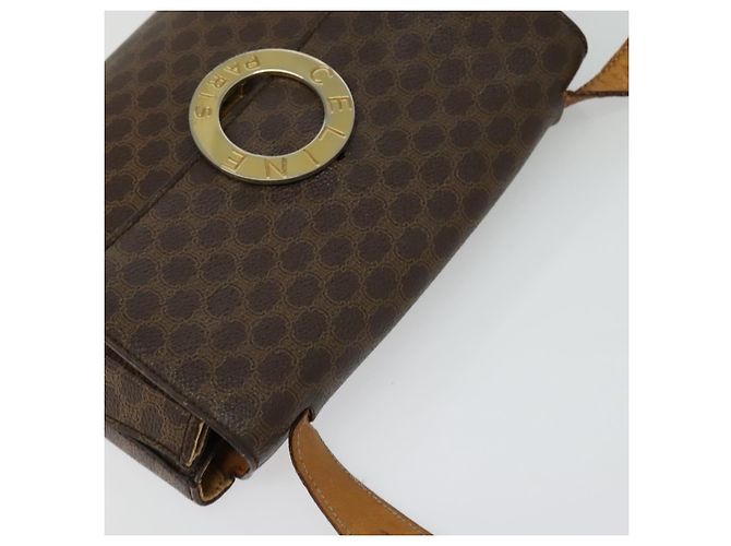 Céline CELINE Macadam Canvas Schultertasche, PVC-Leder, braun, gold, authentisch, bs25458 Golden - Ansicht 6