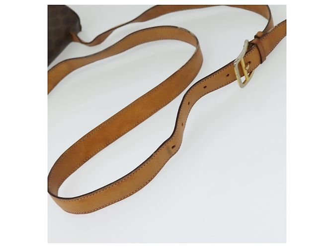 Céline CELINE Macadam Canvas Schultertasche, PVC-Leder, braun, gold, authentisch, bs25458 Golden - Ansicht 7