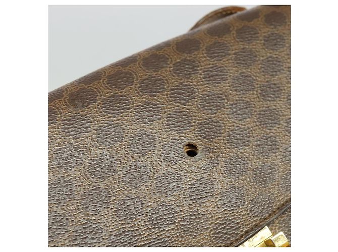 Céline CELINE Macadam Canvas Schultertasche, PVC-Leder, braun, gold, authentisch, bs25458 Golden - Ansicht 9