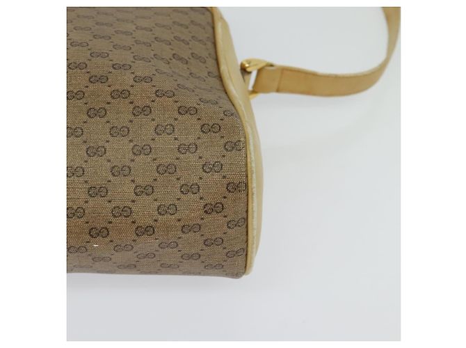 GUCCI Micro GG Supreme Shoulder Bag PVC Beige Gold Auth sw596 Golden - view 14