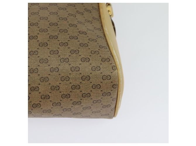 GUCCI Micro GG Supreme Shoulder Bag PVC Beige Gold Auth sw596 Golden - view 16