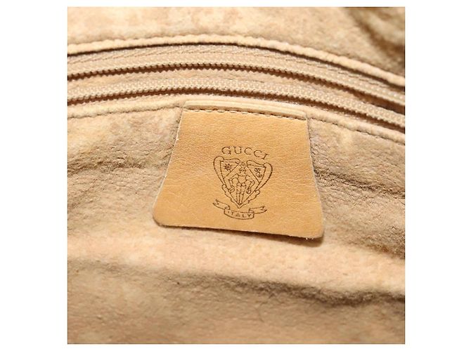 GUCCI Micro GG Supreme Shoulder Bag PVC Beige Gold Auth sw596 Golden - view 18